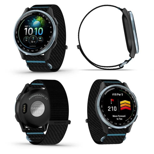 Alt view image 3 of 4 - Garmin Approach J1 Junior GPS Golf watch - Cloud Blue with Black band