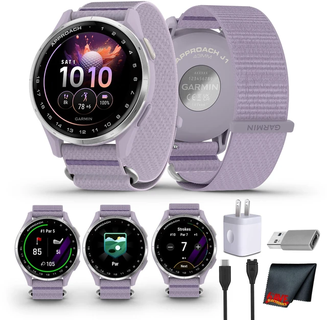 Main image of Garmin Approach J1 Junior GPS Golf watch - Silver with Lilac Band