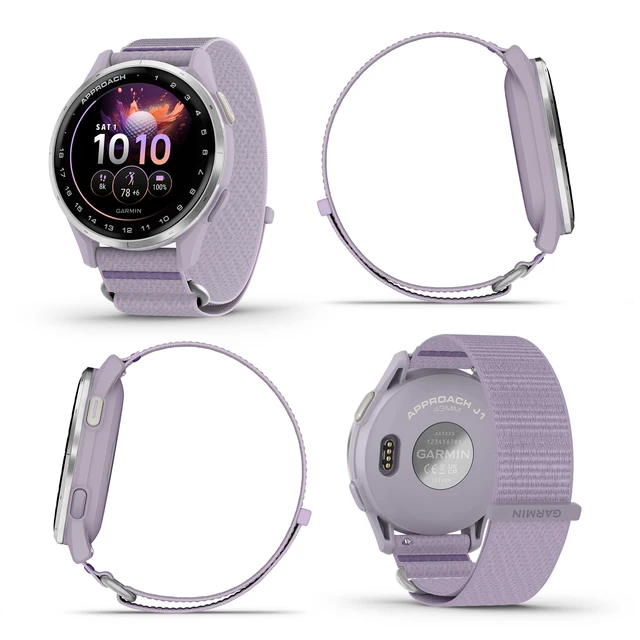 Alt view image 3 of 4 - Garmin Approach J1 Junior GPS Golf watch - Silver with Lilac Band Bundle