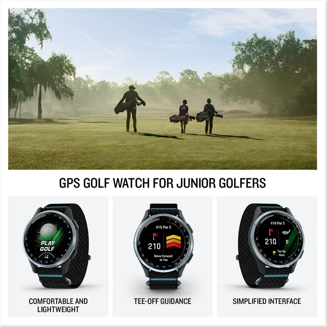 Alt view image 2 of 3 - Garmin Approach® J1, Junior Golf Watch with GPS, Bright and Colorful Display, Tee-Off Guidance, Essential Features for Learning and Improving, Black
