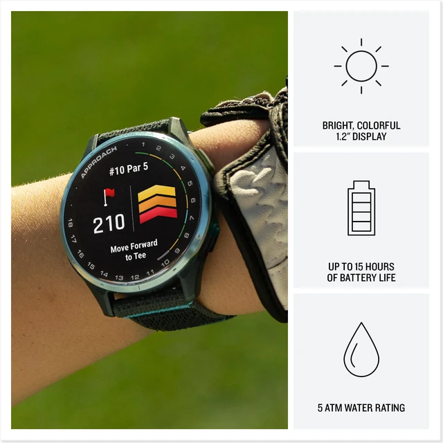 Alt view image 3 of 3 - Garmin Approach® J1, Junior Golf Watch with GPS, Bright and Colorful Display, Tee-Off Guidance, Essential Features for Learning and Improving, Black
