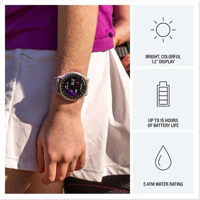 Alt view image 3 of 3 - Garmin Approach® J1, Junior Golf Watch with GPS, Bright and Colorful Display, Tee-Off Guidance, Essential Features for Learning and Improving, Lilac
