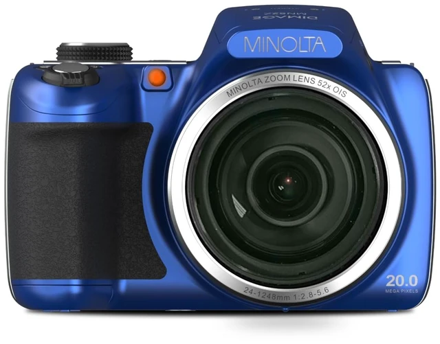 Alt view image 11 of 12 - Minolta MN52Z 20MP 4K Ultra HD Bridge Camera with 52x Optical Zoom - Blue