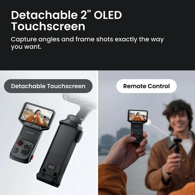 Alt view image 5 of 7 - Insta360 Luna Ultra Standard Combo 8K30 AI Gimbal Camera with Dual Sensor + More