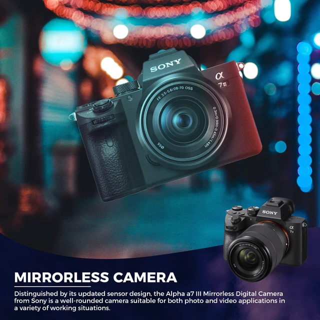 Alt view image 6 of 7 - Sony Alpha a7 III Mirrorless Digital Camera with 28-70mm Lens