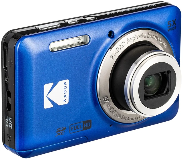 Alt view image 7 of 7 - Kodak Pixpro FZ55 Digital Camera in Blue (FZ55BL) Bundle with Accessories
