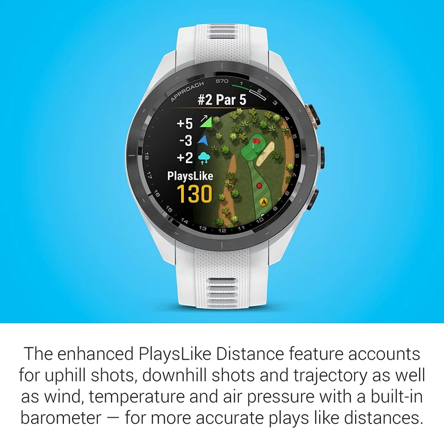 Alt view image 6 of 7 - Garmin Approach S70S, White (42mm) with Accessories