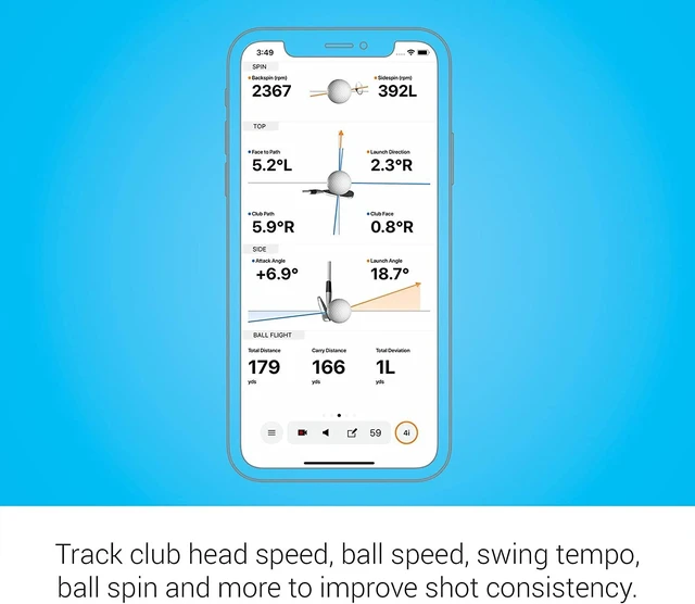 Alt view image 5 of 7 - Garmin Approach R10 Portable Golf Launch Monitor with 6Ave Travel & Cleaning Kit