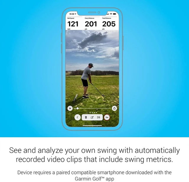 Alt view image 7 of 7 - Garmin Approach R10 Portable Golf Launch Monitor with 6Ave Travel & Cleaning Kit
