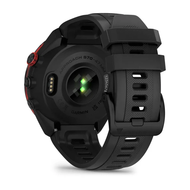 Alt view image 6 of 7 - Garmin Approach S70 47MM Fitness Tracker Watch GPS Golf Smartwatch For Men-Black