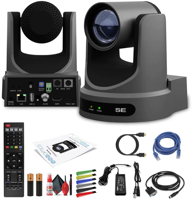Alt view image 6 of 6 - PTZOptics Move SE PTZ Camera with 20x Optical Zoom (Gray) (PT20X-SE-GY-G3)
