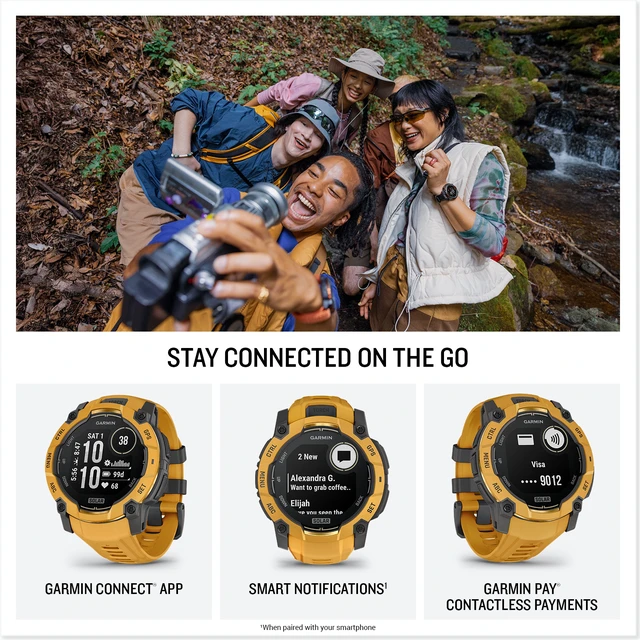 Alt view image 5 of 7 - Garmin Instinct 3 Solar 50mm GPS Smartwatch Unlimited Battery