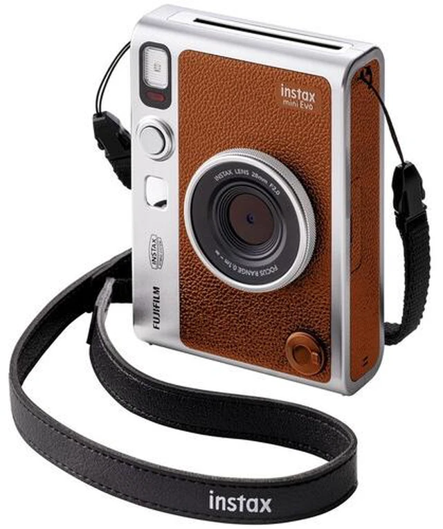 Alt view image 6 of 7 - Fujifilm Instax Mini EVO Hybrid Film Camera (Brown), Pack of 2 INSTAX MINI FILM