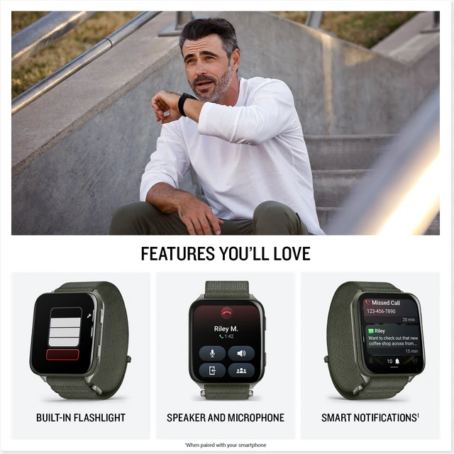 Alt view image 5 of 7 - Garmin Venu X1 Thin and Lightweight GPS Smartwatch, Moss with Titanium Caseback