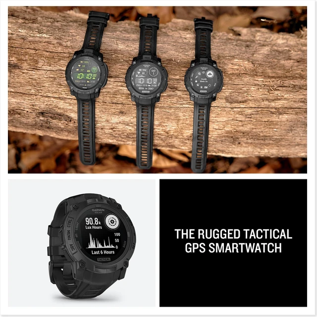 Alt view image 7 of 7 - Garmin Instinct 3, 50mm, Solar, Tactical Edition, Air Pro TWS Wireless EarBuds, Bundle