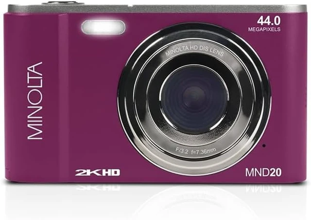 Alt view image 16 of 16 - Minolta MND20-M MINOLTA MND30 44 MP / 2.7K Ultra HD Digital Camera (Magenta)