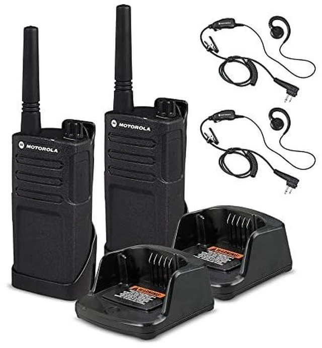 Alt view image 7 of 7 - 2 x Motorola RMM2050 On-Site 2-Way Radio (RMM2050) - 2 Pack With Mic Bundle
