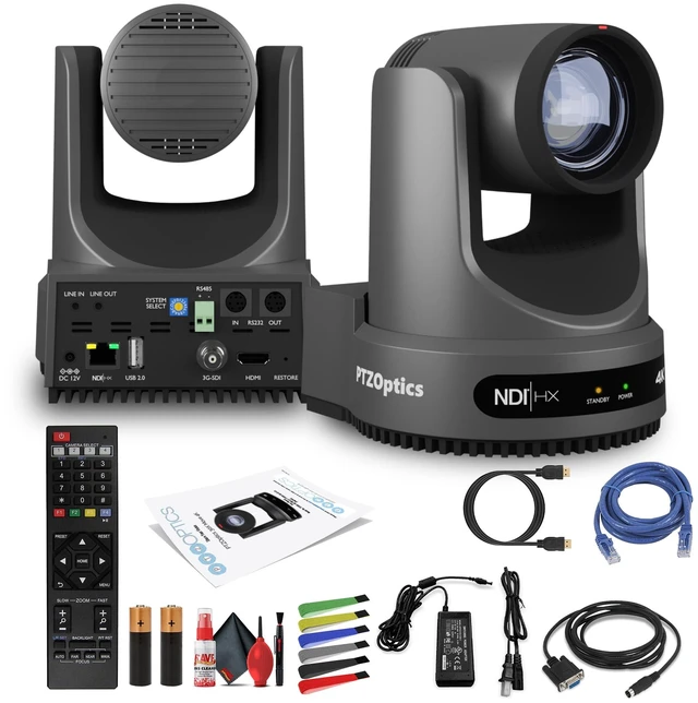 Alt view image 7 of 7 - PTZOptics Move 4K PTZ Camera with 12x Zoom (Gray) (PT12X-4K-GY-G3)
