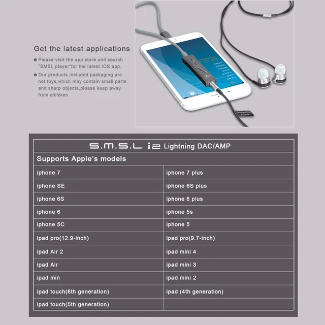 Alt view image 5 of 5 - Dilvpoetry SMSL I2 Hi-Fi Mini Portable Headphone Amplifier High Resolution DAC Amp 3.5mm Built in Microphone