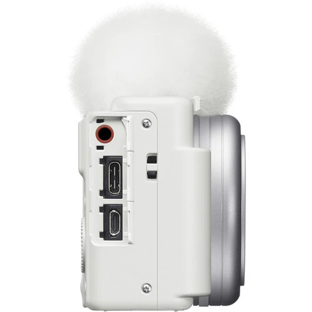Alt view image 7 of 7 - Sony ZV-1F Vlogging Camera (White) (ZV1F/W) + Filter Kit + 64GB Card + Card Reader