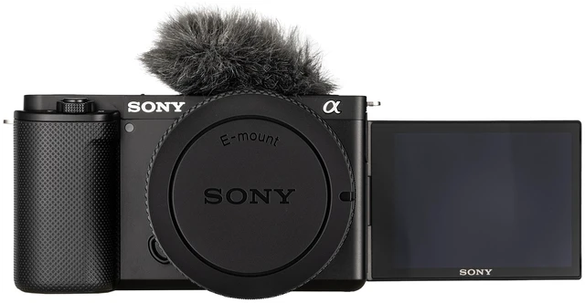 Alt view image 6 of 7 - Sony ZV-E10 Mirrorless Camera (Black) + 64GB Card + Bag + Card Reader + HDMI + More Bundle