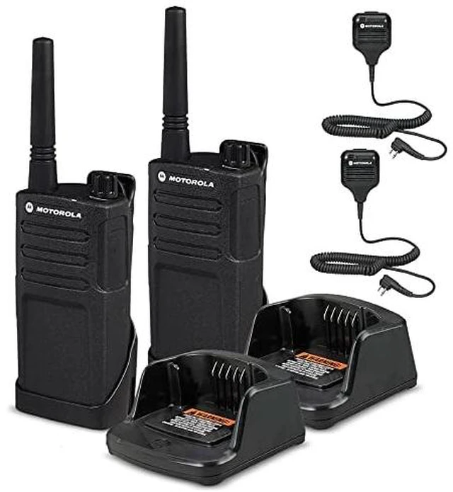 Alt view image 7 of 7 - 2 x Motorola RMM2050 On-Site 2-Way Radio (RMM2050) - 2 Pack With Mic Bundle
