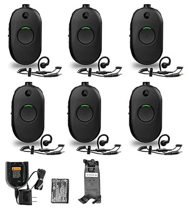 Alt view image 5 of 6 - 6 x Motorola CLP1010e 1-Channel 2-Way UHF Business Radio (CLP1010E) + More
