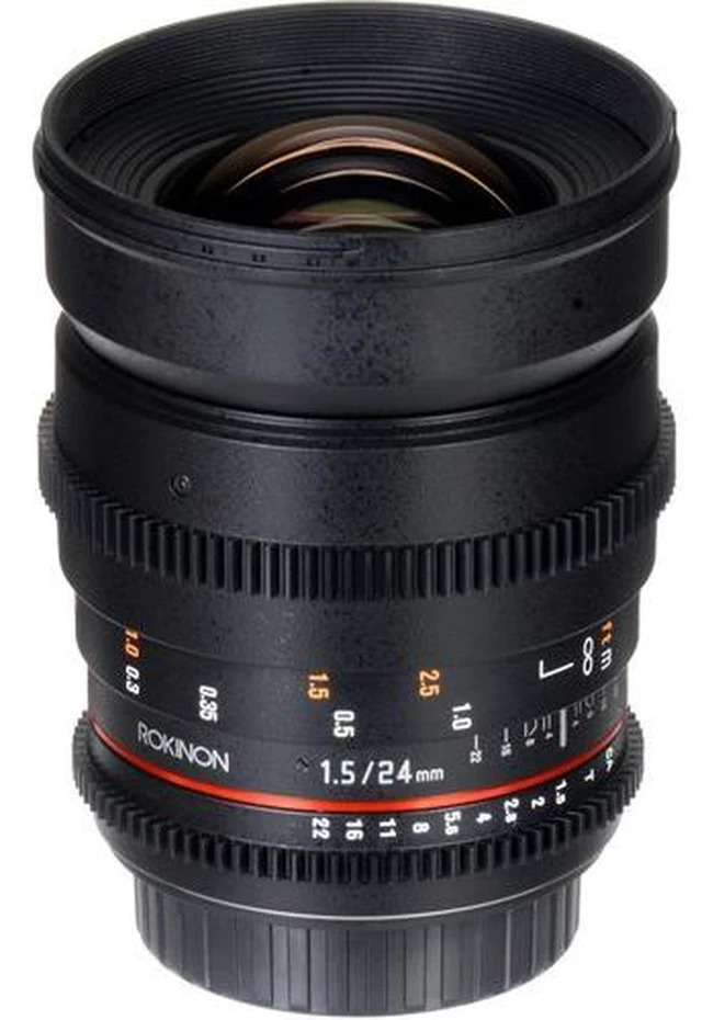 Alt view image 5 of 7 - Rokinon 24mm T1.5 Cine ED AS IF UMC Lens for Nikon F Mount Bundle