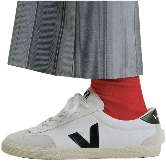 Alt view image 4 of 4 - VEJA Women's Volley Sneaker, White/Black, 10