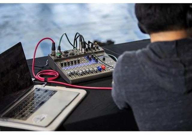 Alt view image 6 of 7 - Zoom LiveTrak L-8 Portable 8-Channel Digital Mixer, ATH-M20x Headphones