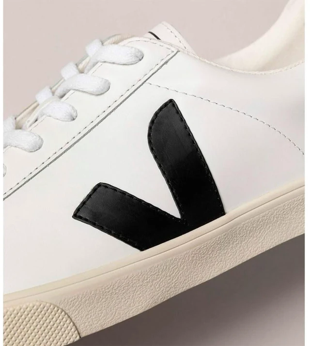 Alt view image 4 of 4 - Veja Women's Esplar Logo Sneakers, Extra White/Black, 10 Medium US