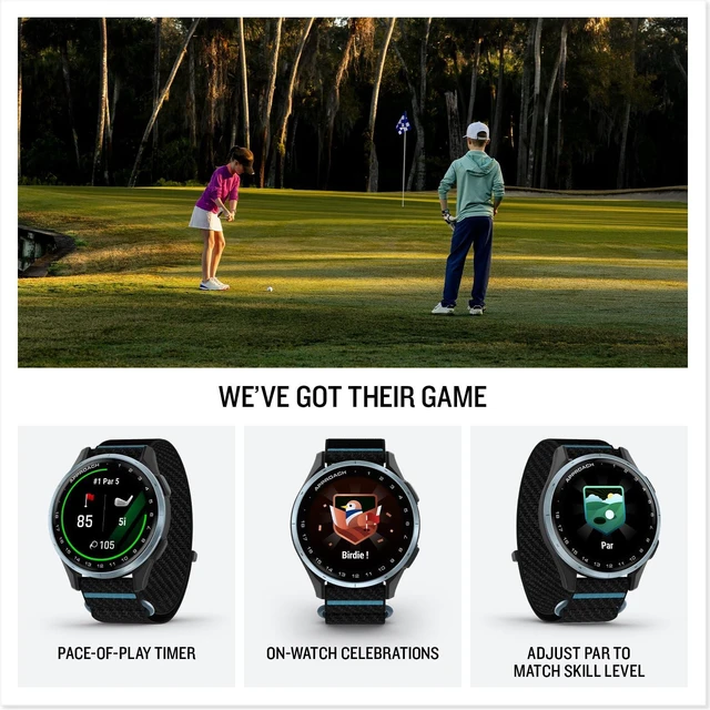 Alt view image 4 of 5 - Garmin Approach® J1, Junior Golf Watch with GPS, Bright and Colorful Display, Tee-Off Guidance, Essential Features for Learning and Improving, Black