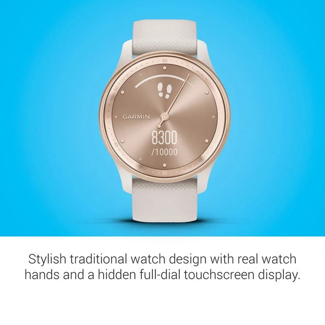 Alt view image 12 of 12 - Garmin Vivomove Hybrid Smartwatch - Ivory