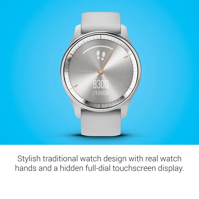 Alt view image 11 of 11 - Garmin Vivomove Trend Hybrid Smartwatch (Silver Stainless Steel Bezel)