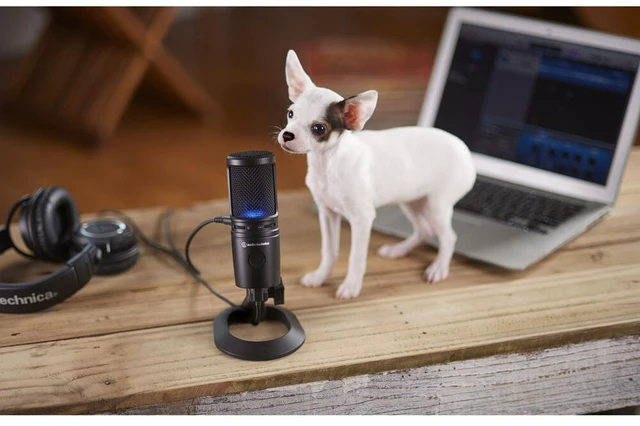 Alt view image 6 of 7 - Audio-Technica AT2020USB-X Cardioid Condenser USB Microphone, Black, Bundle