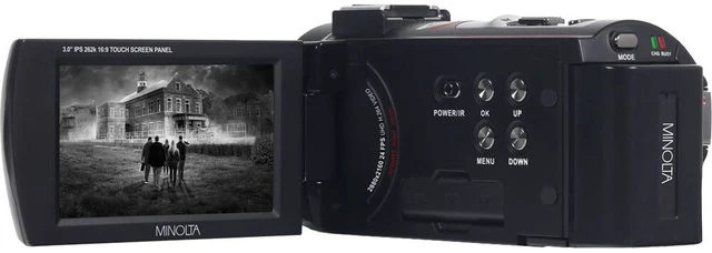 Alt view image 7 of 7 - Minolta MN4K25NV 4K Ultra HD 30 MP Night Vision Camcorder (Black) Bundle kit