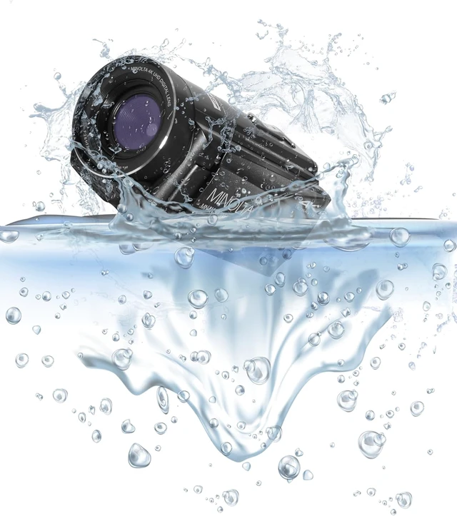Alt view image 7 of 7 - Minolta MN4K300WP 4K Ultra HD / 56 MP Waterproof Camcorder - Black - Bundle