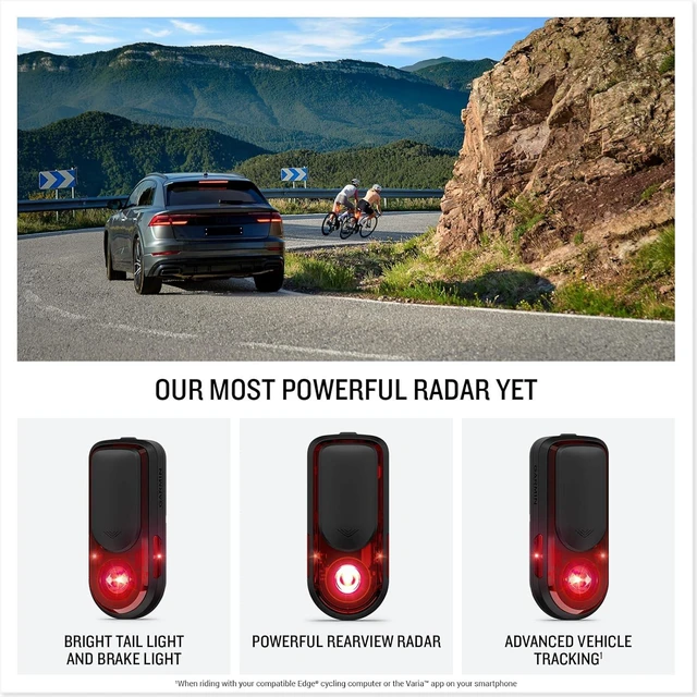 Alt view image 5 of 7 - Garmin Varia RearVue 820 Radar Tail Light + Varia Vue Cycling Headlight & 4k Camera