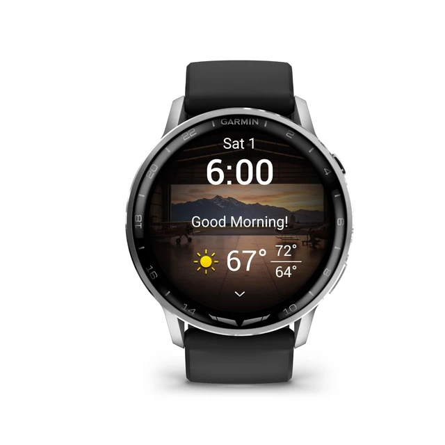 Alt view image 4 of 5 - Garmin D2 Air X15, Touchscreen Aviator Smartwatch with GPS, Aviation Weather, Flashlight, Health and Wellness Features and More, Silver with Black Silicone Band