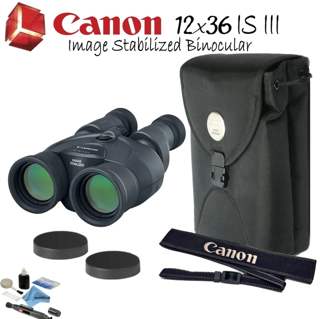 Alt view image 5 of 5 - Canon 12x36 is III Image Stabilized Binocular Starters Bundle