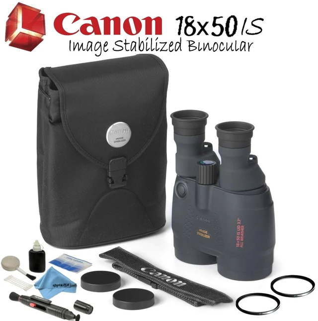 Alt view image 4 of 4 - Canon 18x50 is Image Stabilized Binocular Starters Bundle