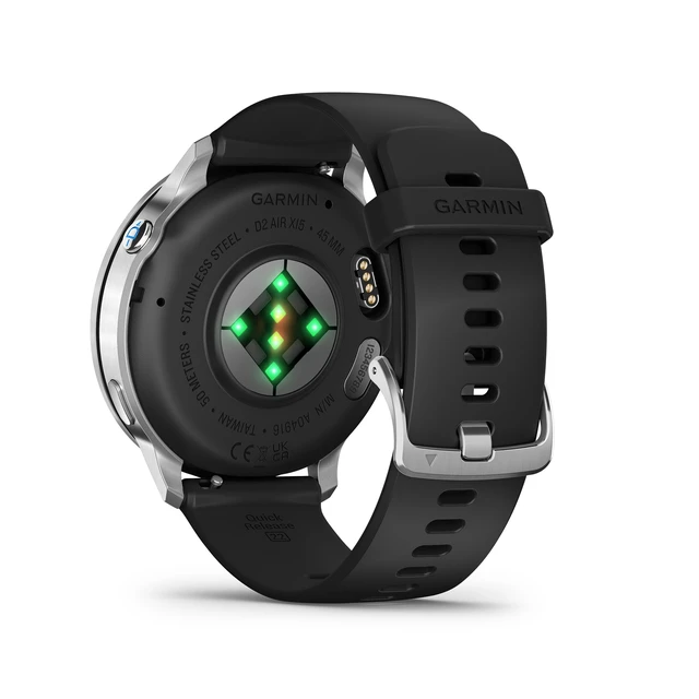 Alt view image 6 of 7 - Garmin D2 Air X15 Aviator Smartwatch - Silver with Black Bundle