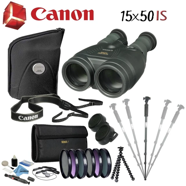 Alt view image 5 of 5 - Canon 15x50 is All-Weather Image Stabilized Binocular Advanced Bundle