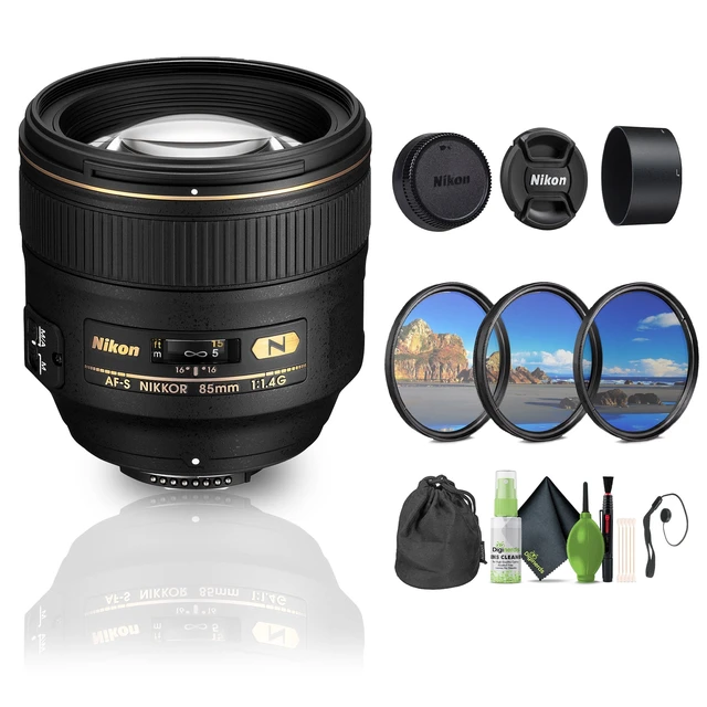 Alt view image 5 of 5 - Nikon AF-S NIKKOR 85mm f/1.4G Auto Focus Lens (2195) Bundle