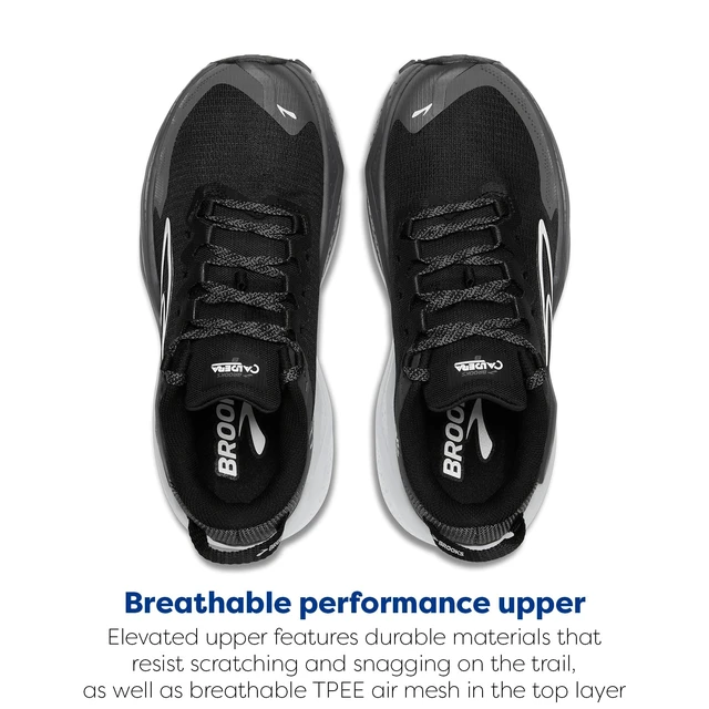 Alt view image 4 of 5 - Brooks Mens Caldera 8 Ultra Trail Running Shoe - Black/Blackened Pearl/White - 8 Medium