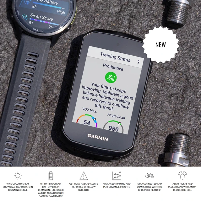 Alt view image 6 of 7 - Garmin Edge 850, Compact GPS Cycling Computer, Vivid Color Touchscreen Display, Bike-Specific Mapping, Advanced Training and Performance Insights