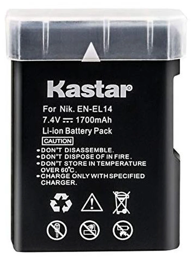 Alt view image 7 of 7 - Replacement Nikon EN-EL14 Battery for Nikon D3100, D3200, D5100, P7000,...