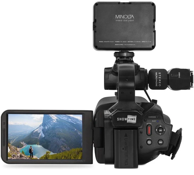 Alt view image 5 of 7 - Minolta MN4KPRO UHD 4K60 Camcorder Kit, 64GB SDHC/SDXC UHS-I Card Memory Card