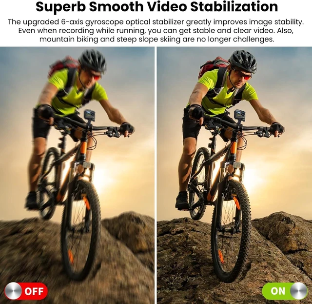Alt view image 6 of 7 - SJCAM SJ11 Active 4K Dual Touchscreen Action Camera Accessory Bundle