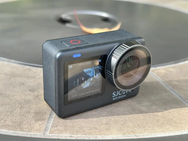 Alt view image 7 of 7 - SJCAM SJ11 Active 4K Dual Touchscreen Action Camera Accessory Bundle